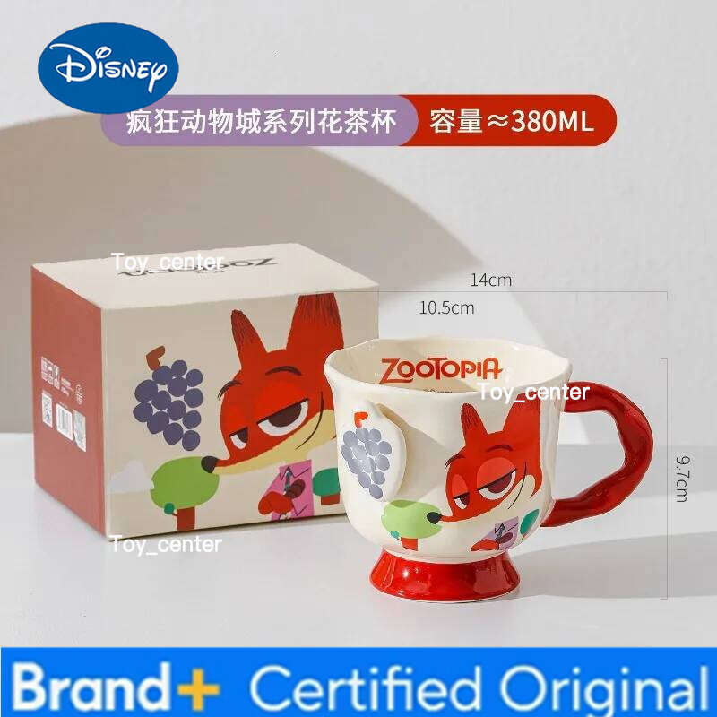 Disney Zootopia 2 Ceramic Judy Nick Kawaii Movie Figures Creative Office Breakfast Coffee Milk Mugs Kids Water Cup Couple Gifts H260205