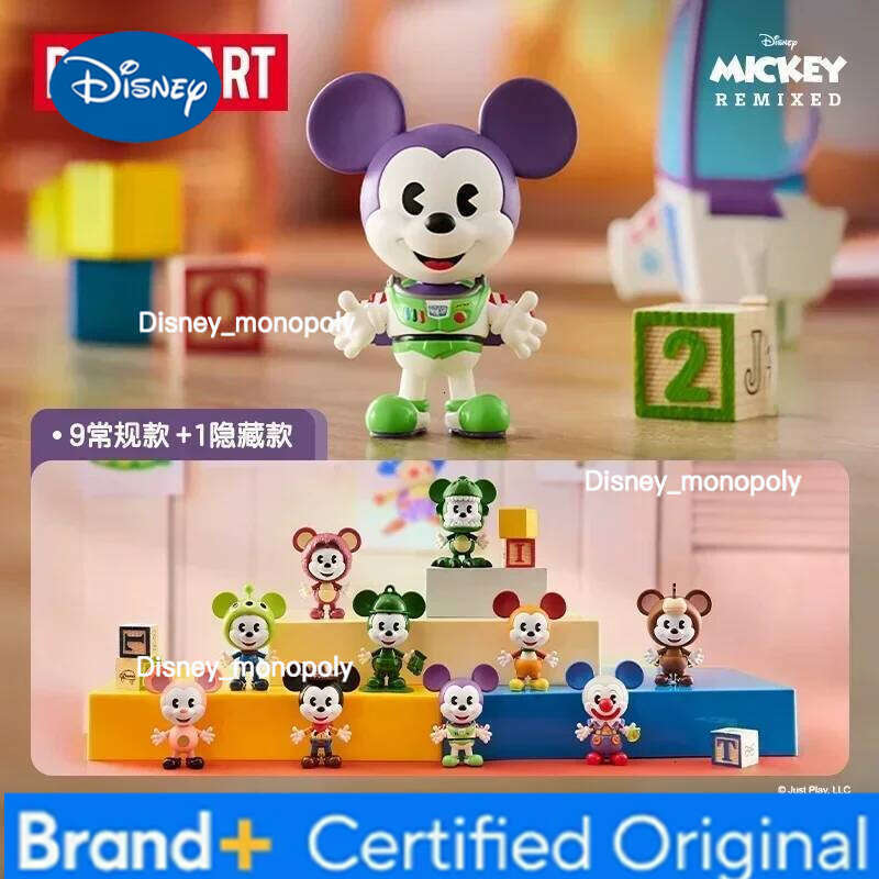 Disney POP MART REMIXED Mickey Meets PIXAR Series Genuine Blind Mystery Box Guess Bag Toys Doll Anime Figure Desktop H260205