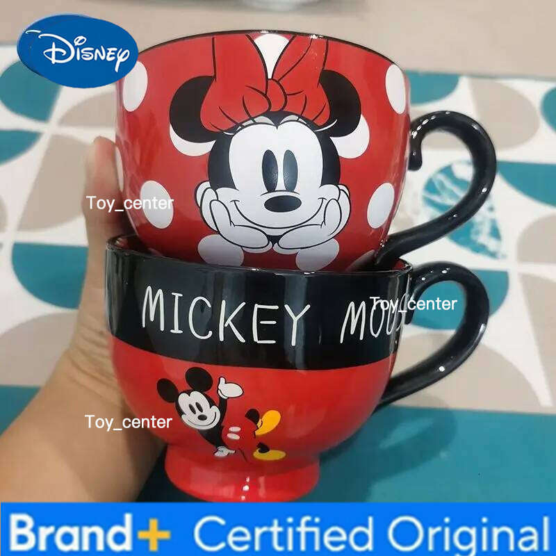 Disney Mouse 450ML Ceramic Mickey Minnie Breakfast Oatmeal Adult Office Decoration Drinking Coffee Milk Mug H260205