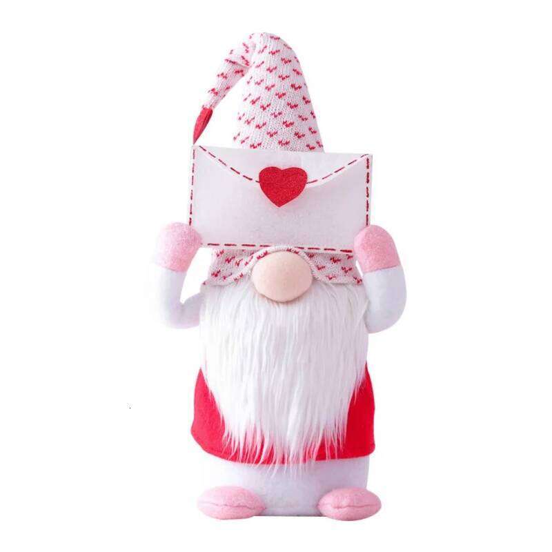 Valentines Day Faceless Gnome Plush Envelope Love Heart Elf Doll Home Desktop Ornaments Wedding Party Figurines Decoration S260204