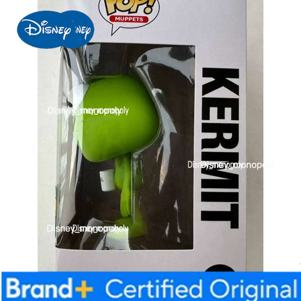Disney Funko Pop Kermit With Tea Action Figure Anime Big Eyed Frog Model Toy Cartoon Cute Desk Decor Ornaments Doll Collectible H260205