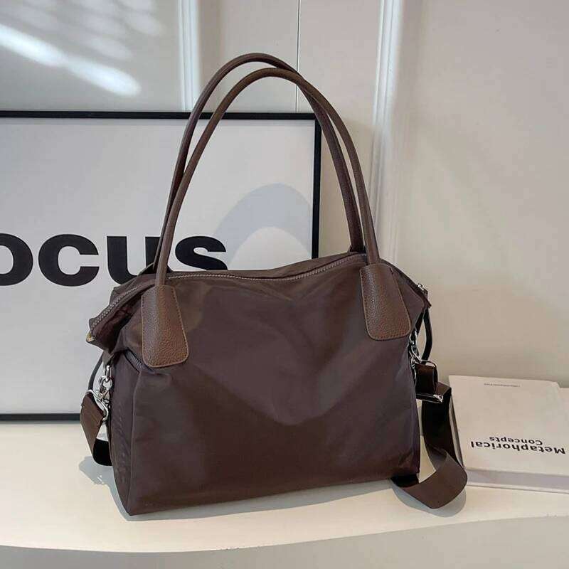 Large capacity, lightweight, simple and casual handbag, retro, fashionable, multi-functional shoulder bag, equipped with adjusta Y260204