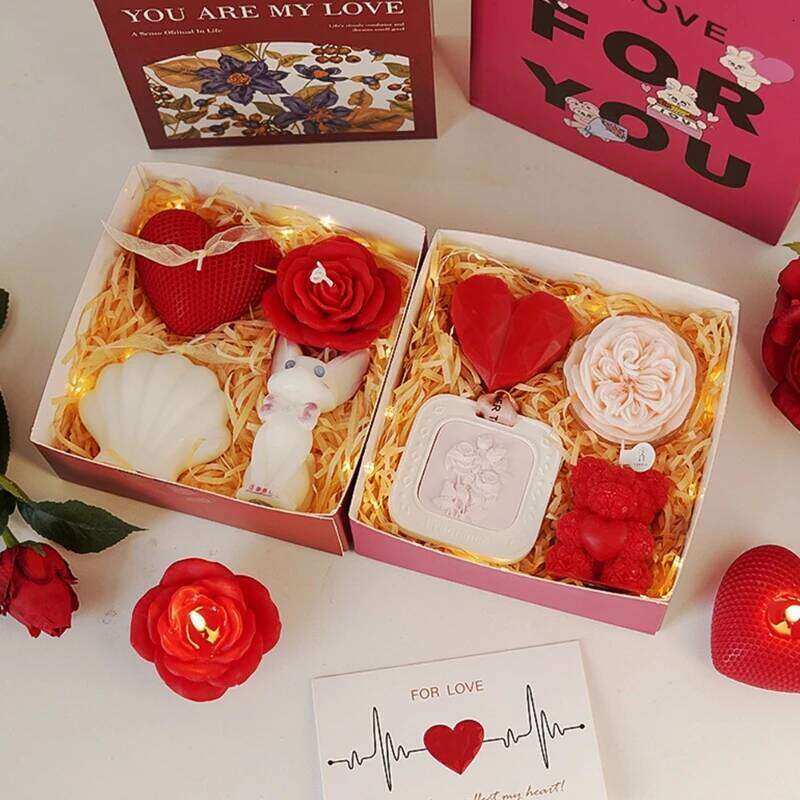 Valentine's Day Scented Candle Premium Box Handmade Soy Wax Smoke-Free Creative Holiday Gift Souvenir fragrance set S260204
