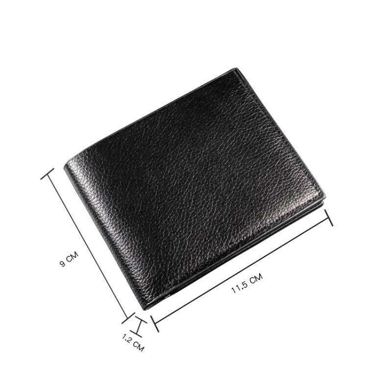 Men's Wallet PU Leather Premium Wallets Fashion Solid Color Coin Multi-Card Purses Money Bag Short Black Walet Cartera Hombre Z260205
