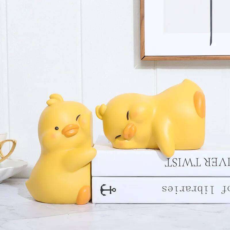 Lovely Cartoon Duck Hugging Animal Ends Book Stand Holder Decorative Bookends For Desk Office Home Shelf Ornaments L260615