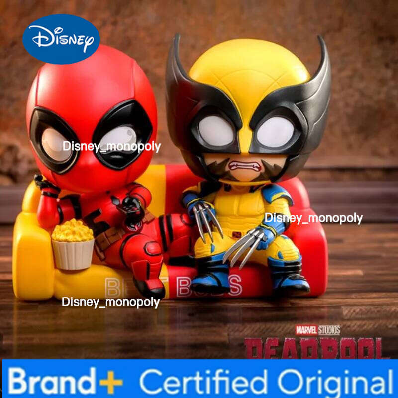 Disney Deadpool and Wolverine Masked Edition Hot Toys COSBABYS Mini Collectible Figures Desktop decorations Gift H260205