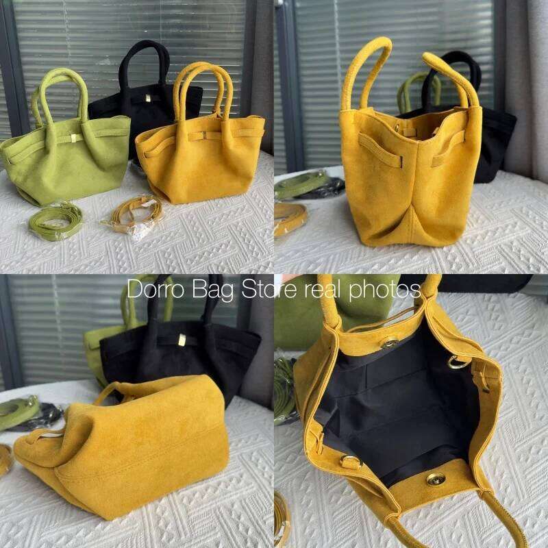Matte Leather Suede Tote Handbags for Women Large Capacity Retro Shoulder Bag Fall Winter Belt Design Female Crossbody Bags Y260204