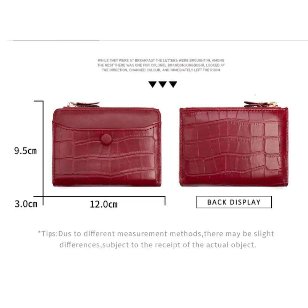 Fashion Multi-card Slots Women's Short Wallet Leather Crocodile Print Coin Purse Waterproof Solid Color Card Storage Bag Z260205