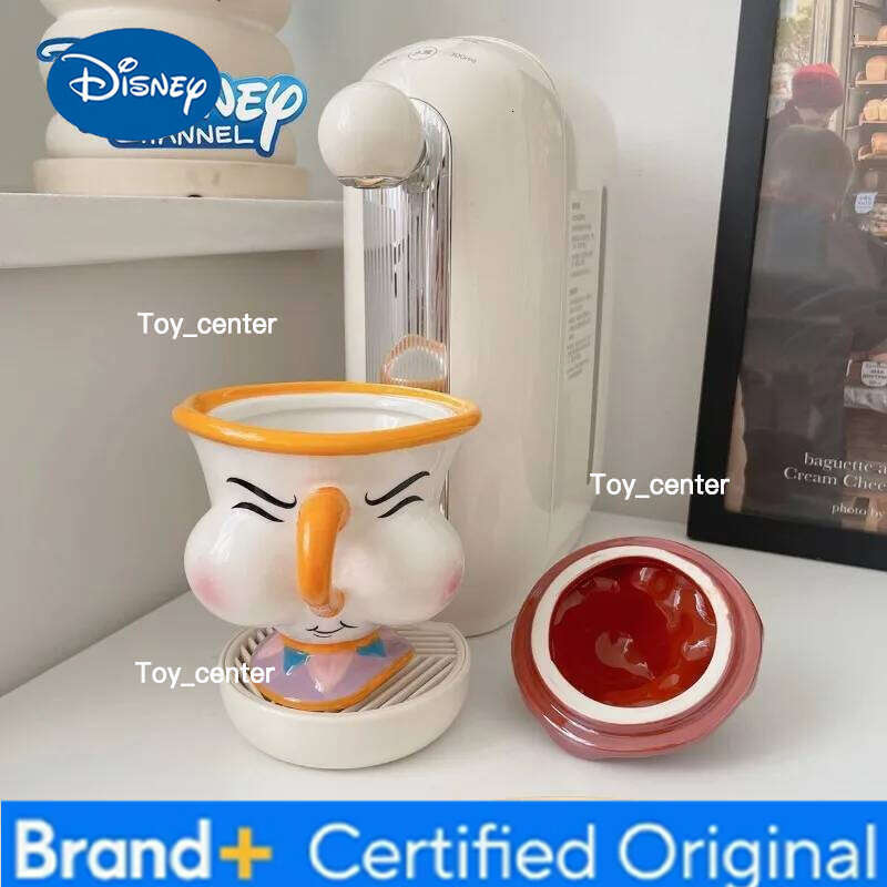 Disney Beauty and The Beast Ceramic Mug with Lid Whimsical Coffee Cup Milk Tea Office Home Use Gift for Women Girls H260205