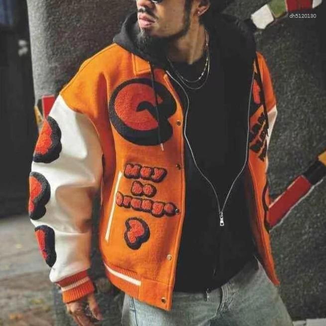 Men's Jackets Embroidery Varsity Jacket Men PU Leather Sleeves Oversized Bomber Women Baseball Coats Streetwear Clothing