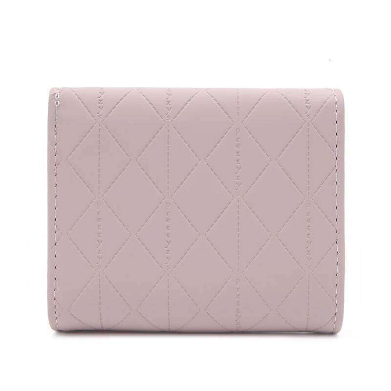 Autumn winter new women's short wallet Japan and South Korea small fresh PU simple folding hardware leaf pendant three fold Z260205