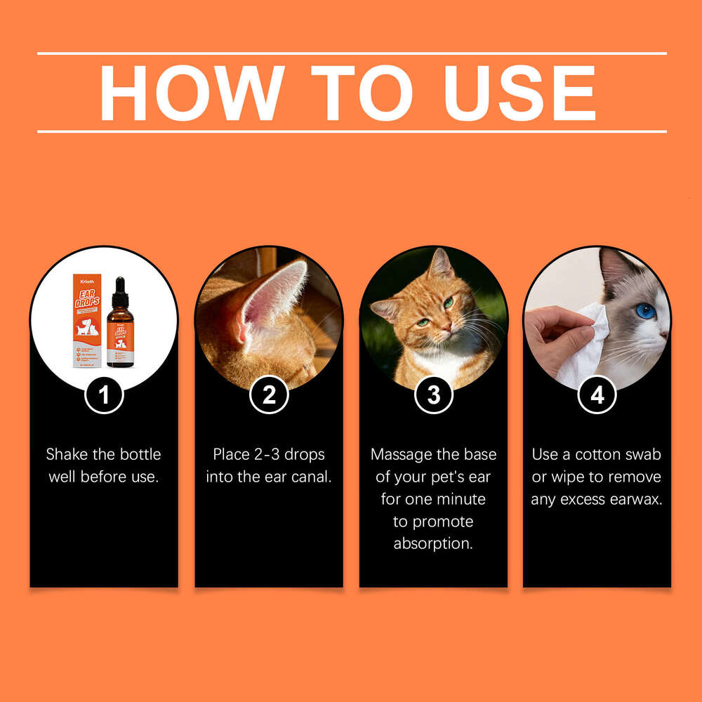 Kriath Pet Gentle Formula Cleans Canals Maintains Ear Freshness Daily Care Agent S260203