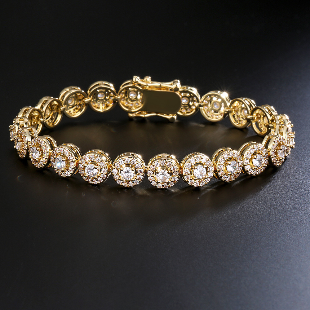 European and American Cross-Border Light Luxury Full Inlaid Zircon Bracelet for Women, Personalized Vintage Elegant Socialite Best Friend Jewelry - view 3