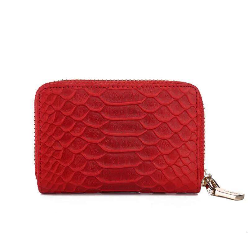 Fashion women credit holder genuine leather serpentine lady small wallet organizer card case Z260205