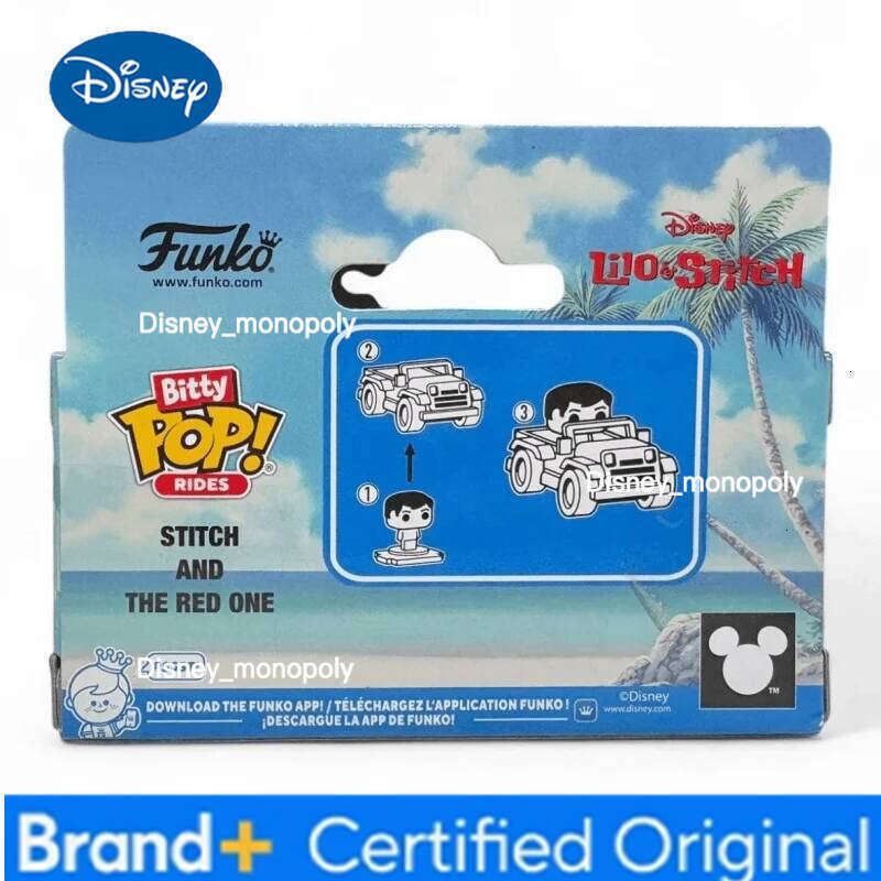 Disney Funko Rides And The Red One Lilo & Stitch Action Statue Doll Bitty Pop Mini Model Toy Collectible Vinyl Figures Gifts H260205