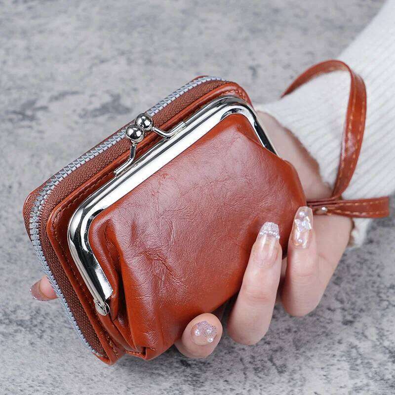 New women fashion wrist strap short purse large capacity coin clip multi-card card bag wallet Z260205