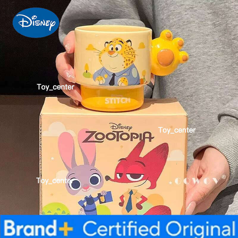 Disney 2025 New Zootopia Judith Nick Mug Box Cartoon Cute Couple Classmate Friend Birthday Gift Ceramic Home Coffee Cup H260205