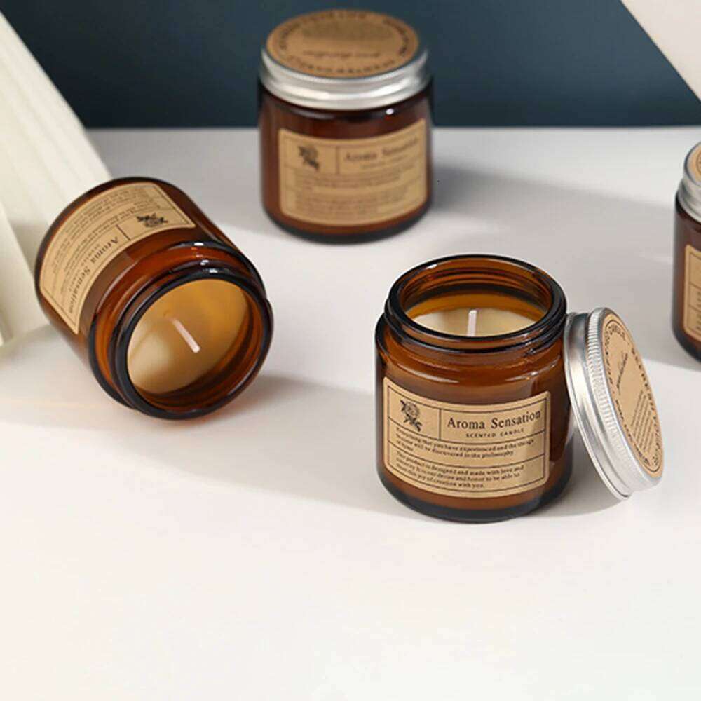 Candles Home 2.7oz Soy Wax Lavender Scented Candle 80ml Long Burn Time Aromatherapy Ideal for Christmas Birthday H260205