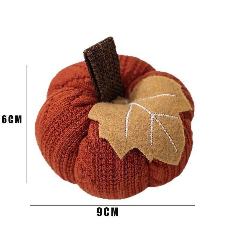 Handmade Knitted Reusable For Home Thanksgiving Halloween Party Decorations Fake Simulated Pumpkin Props Kids Gift S260204