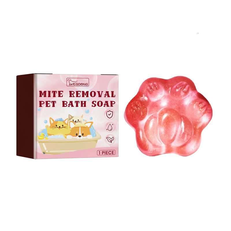 Yegbong Pet Relieves Itchy Skin Softens Fur for Cats Dogs, Mite Removal and Cleaning Soap S260203