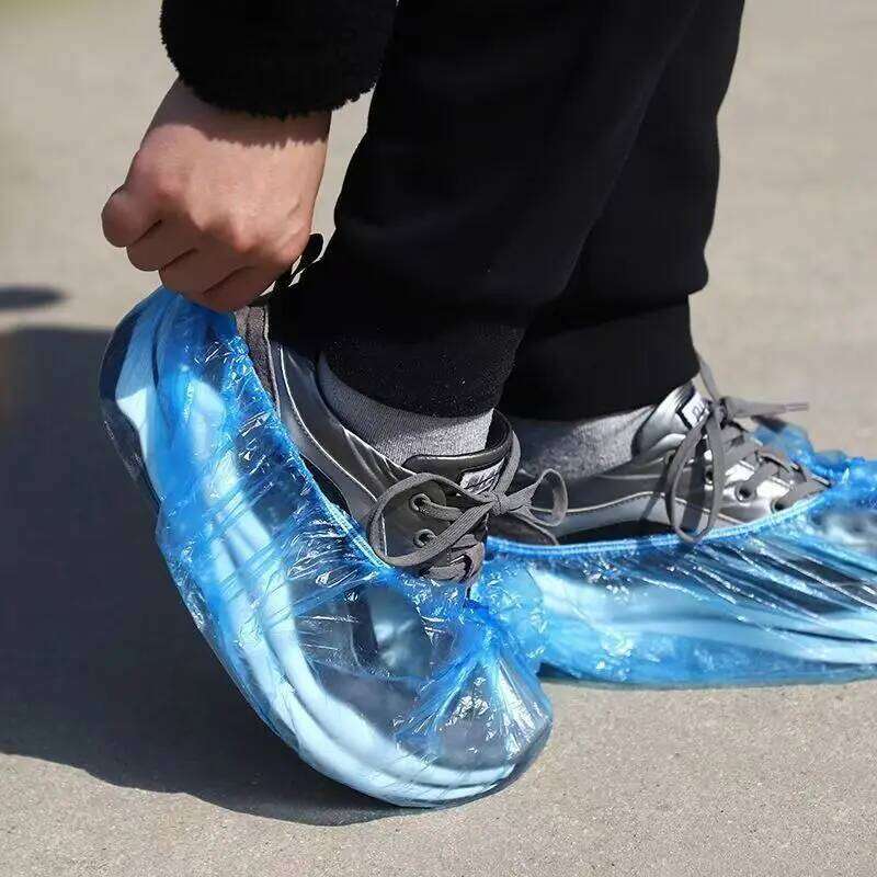Disposable Thickened Dust Covers Shoe Transparent Pink Blue Indoor Waterproof and Dustproof Foot Cover S260204