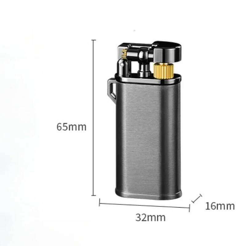 New Retro Metal Relief Inflatable with Grinding Wheel Portable Butane Gas Open Flame Outdoor Lighter Men's Gift S260207