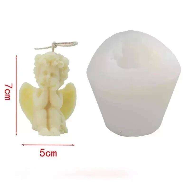 Cute Cupid Angel Scented Ins Small Art Decorative Aromatic Candles Home Fragrant Decoration Posing Props S260204