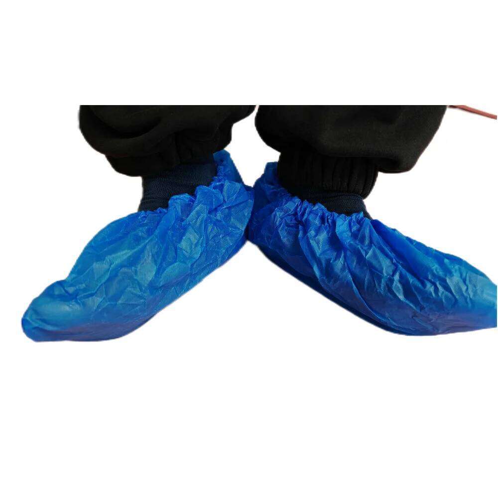 100pcs Disposable 6.7g Water-Proof Non-Slip Plastic Shoe Covers CPE Material hand made shoe cover S260204