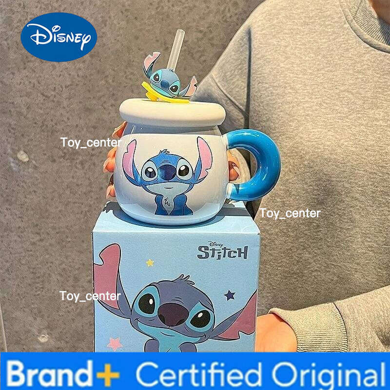 Disney Stitch animation themed creative ceramic mug girls, suitable for office use or home, perfect as a birthday gift. H2602051