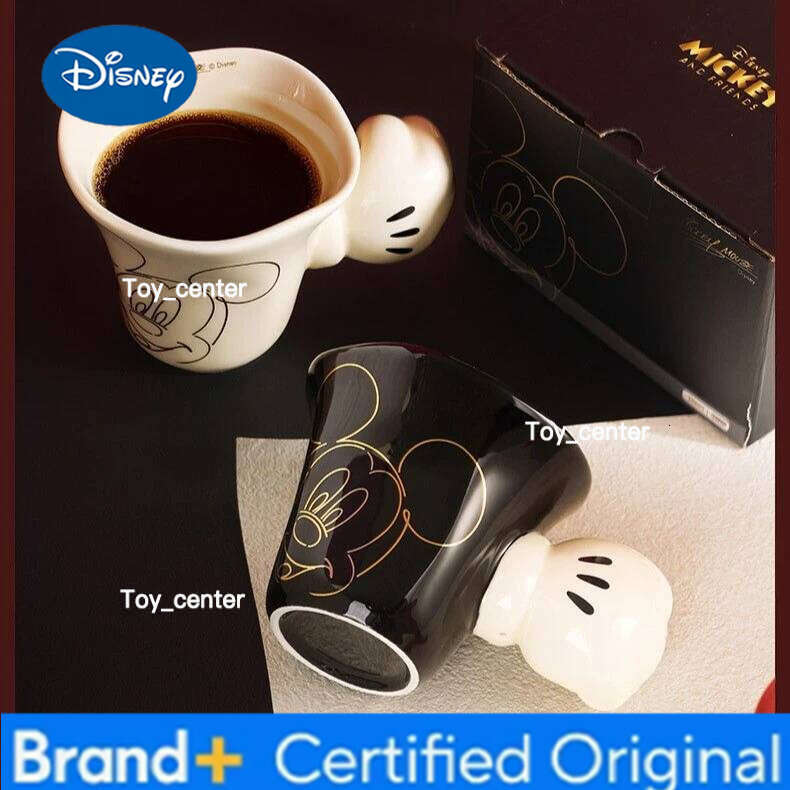 Disney NEW Mickey Mouse ceramic coffee cartoon Cute Minnie ceramics milk cup Couple's birthday gift Household mug H260205