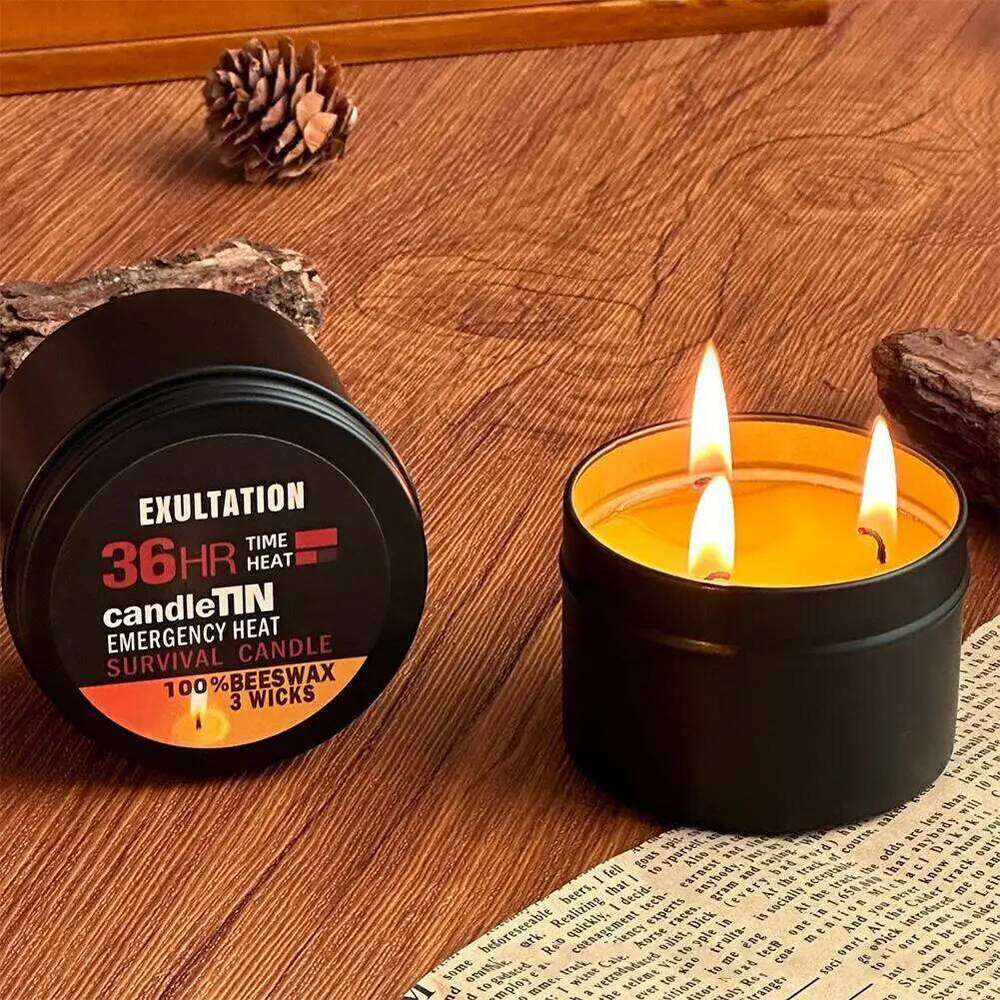 Emergency 36 Hour 3 Long Lasting Beeswax Survival Candle with Aroma for Home Camping Fishing H260205