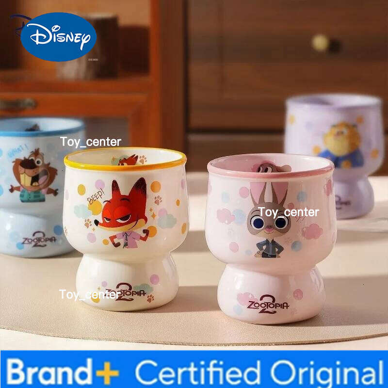Disney Zootopia 2 Cartoon Anime Couples Mug Cute Ceramic Tea Coffee Milk Cup Set Home Decoration Kawaii Gift for Girls H260205