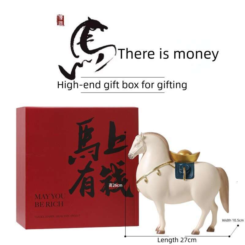 Cross-Border New Chinese Style Lucky Money Ceramic Ornament for Living Room, Wine TV Cabinet, Office Decoration