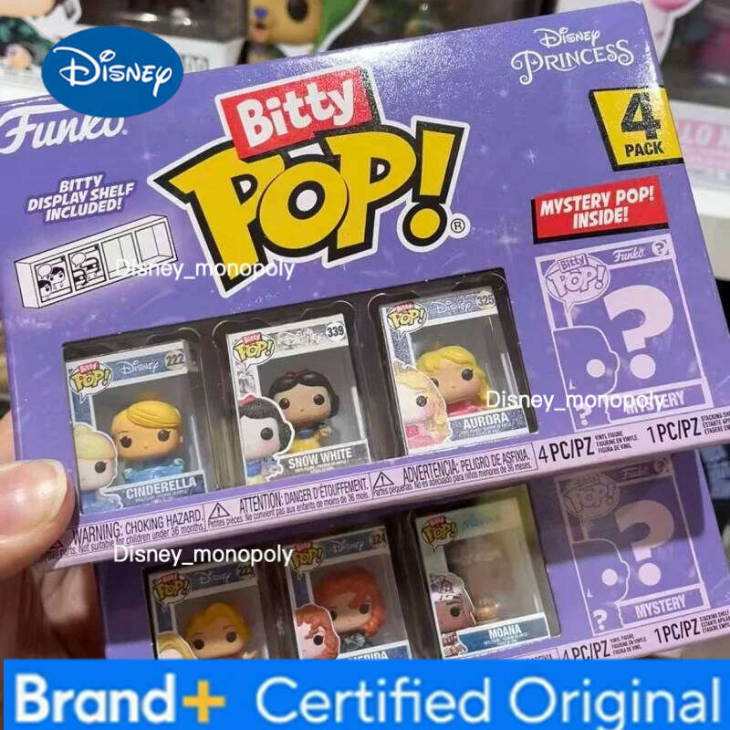 Disney Funko Bitty Pop Cinderella Snow White Princess Blind Box 4 Pack Mini Action Figure Collect Limited Model Toys Girl Gifts H260205