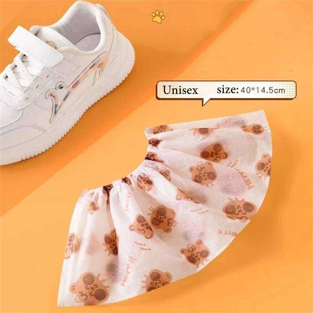 50Pcs/Set Non-Woven Disposable Cartoon Dust-proof Environmental Protection Anti-skid Shoe Protective Cover S260204