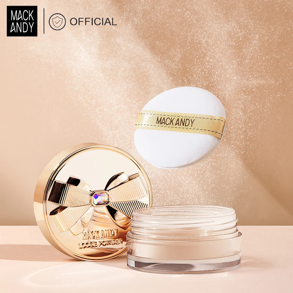 MACKANDY Original Silky Loose Powder Foundation Lightweight Mineral Loose Powder Makeup Buildable Coverage Talc Free Vegan 260126
