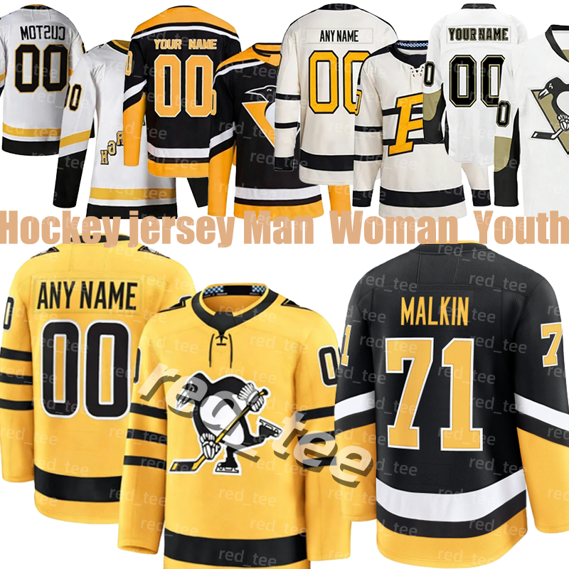 #87 Sidney Crosby pittsburgh hockey jersey penguin jersey Kris Letang Erik Karlsson #58 Letang A Hockey Jerseys