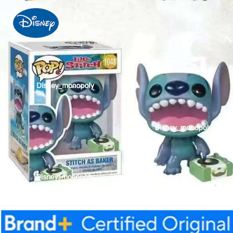 Disney NEW Hot Sale Elf Star Baby Stitch Little Gold Handmade Vinyl PVC Doll Toy Children's Gift H260205