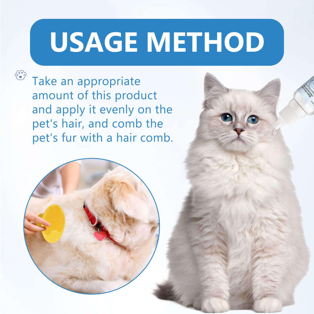 Yegbong Pet No-Rinse Essence Solution for Cats Dogs, Waterless Deodorizing, Cleaning, Smoothing, and Fragrant Hair Care S260203