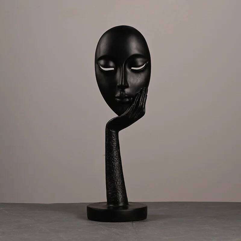 1Pc Modern House Decor Home Decoration Maison Accessories Thinker Mask Miniature Figurines for Living Room Office Corridor S260204