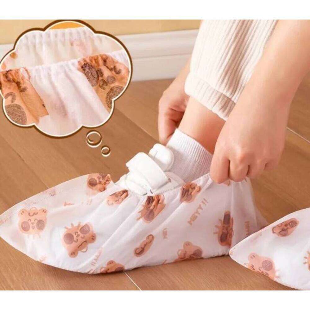 Household Printed Cartoon Non-Woven Thickened Shoe Non-Slip Adult Indoor Disposable Foot Covers S260204