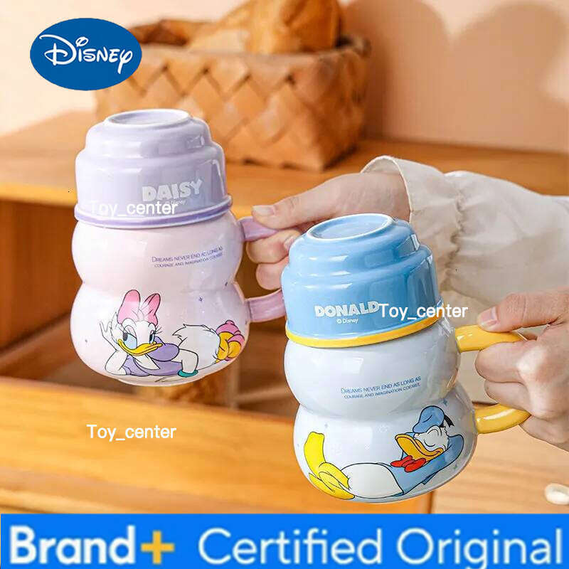 Disney Winnie the Pooh Cute Ceramic Water Cup High Quality Household Breakfast Milk Oat Mugs Female Office Coffee Cups H260205