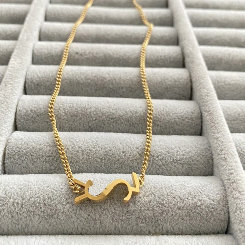 Top Quality Women Designer Earrings Necklace Stainless Steel Trendy Style Gold Silver Rose Colors Sets Heart Letter Love Pendant Fashion Jewelry Wholesale