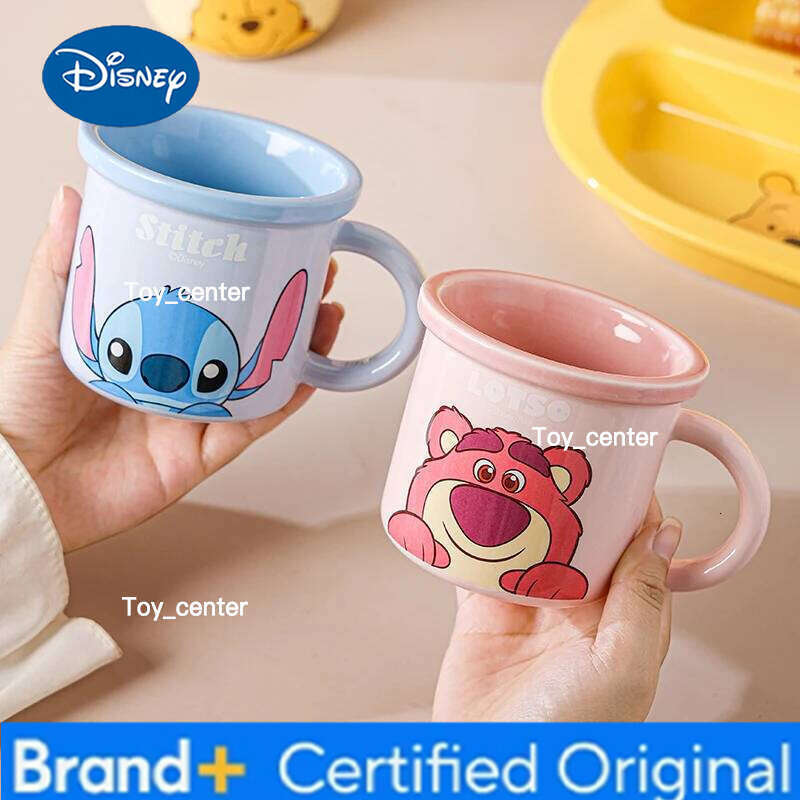Disney 2025 Stitch Ceramic Mug Cute Cartoon Anime Character High Beauty Milk Coffee Water Cup for Home Office Ideal Birthday Gift H260205