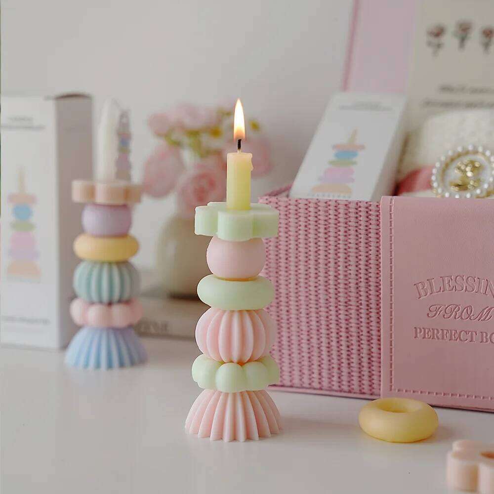 Styling magic square fragrance home decoration ins style scented birthday candle creative hand gift S260204