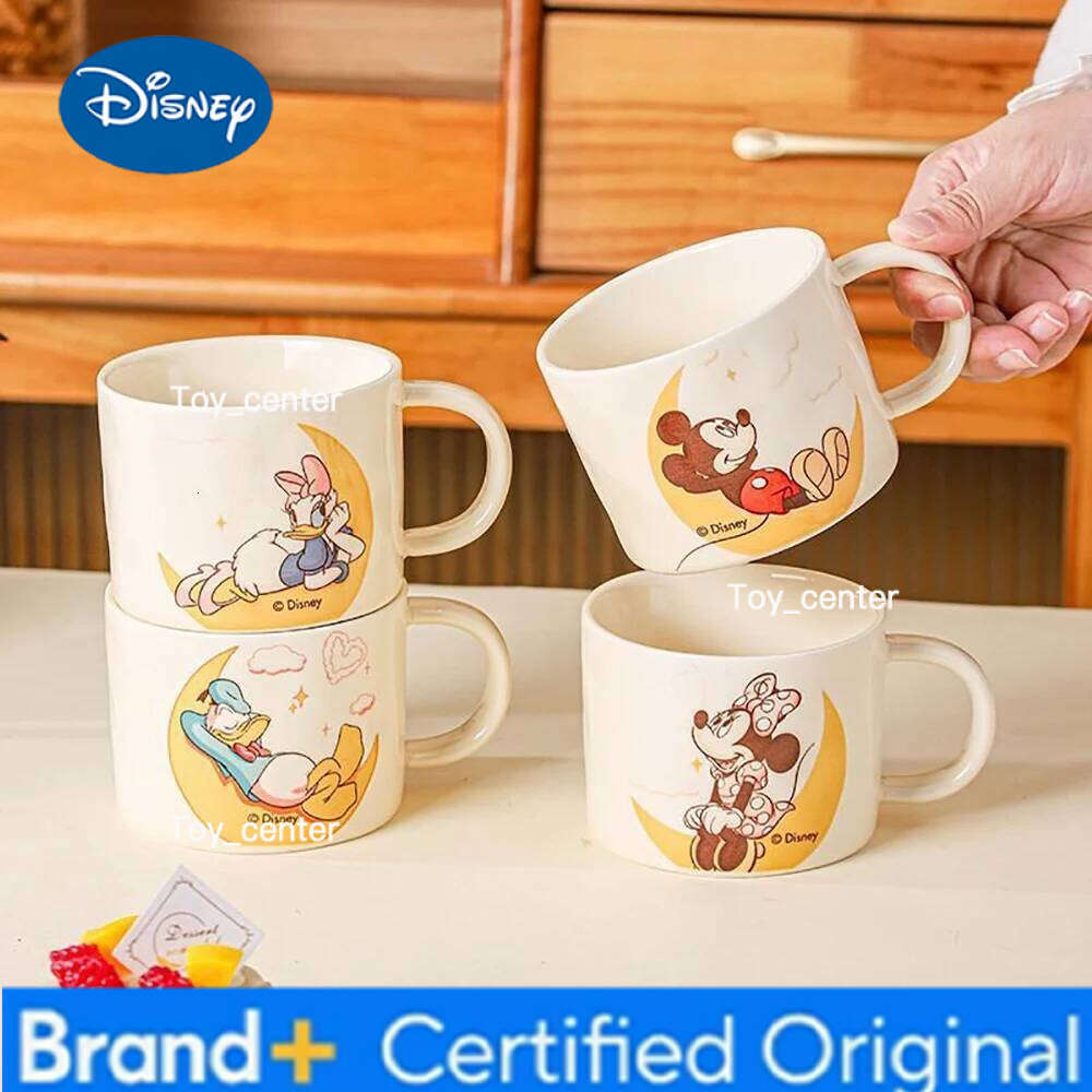 Disney Cartoon Cute Porcelain Mugs Creative Handgrip Ceramic Household Drinkware 350ml Breakfast Milk Coffee Mug Cups H260205