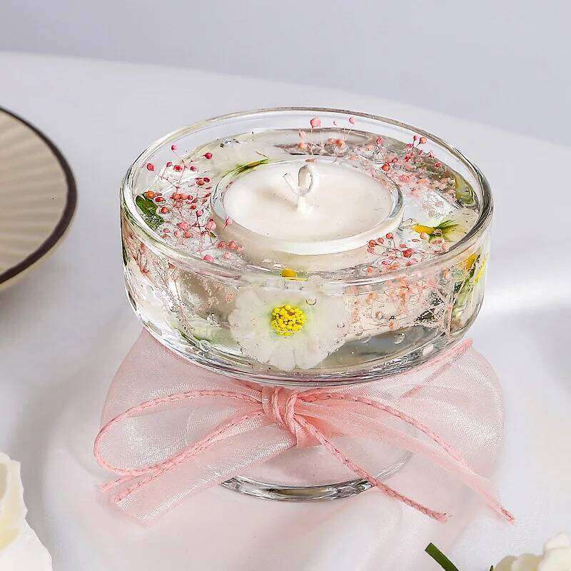 Dried Flower Jelly Aroma Candle Hotel Bedroom Romantic Atmosphere Holiday Party Fragrance Gift Home Decoration H260205