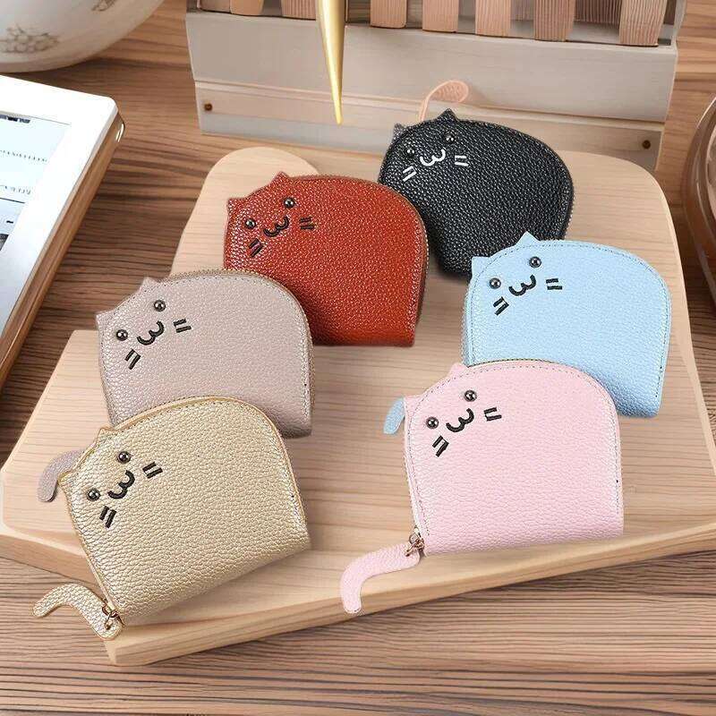Mini Cute Coin Purse Cartoon Cat Multi-Slot Card Pack Fashion Small Wallets Purses for Women Z260205