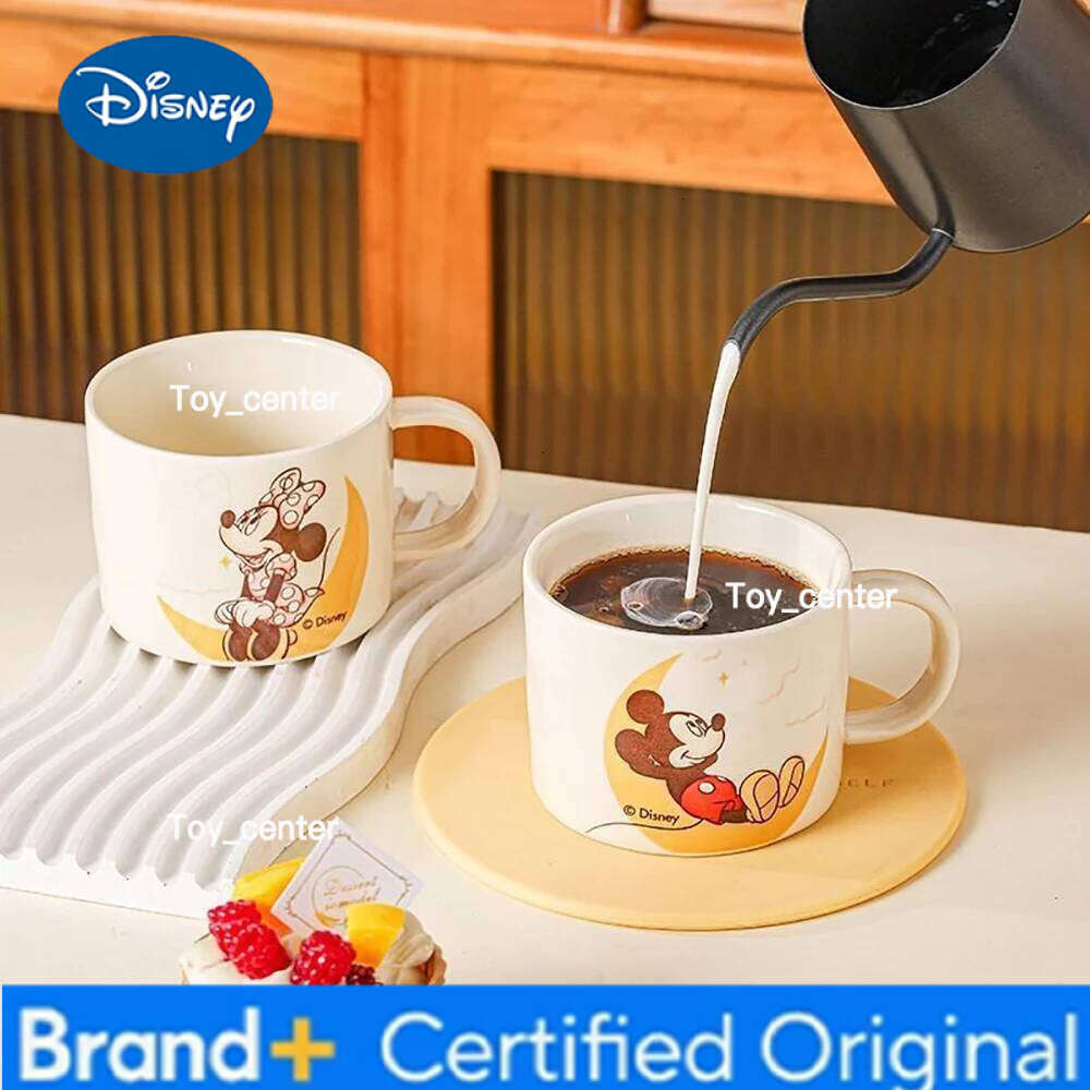 Disney Cartoon Cute Porcelain Mugs Creative Handgrip Ceramic Household Drinkware 350ml Breakfast Milk Coffee Mug Cups H260205