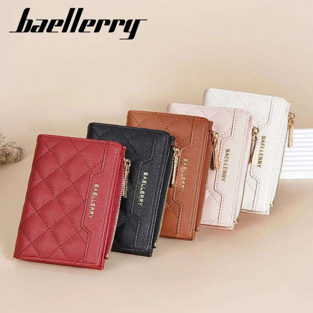 Fashion purse Short Women Baellerry cross wallet Quilted Multi Card Zipper Zero Wallet Z260205